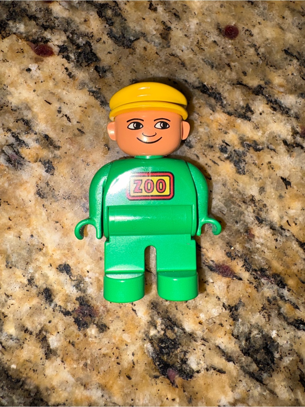 Vintage Lego Green Zoo Figure Kids Toy – Yellow Hat